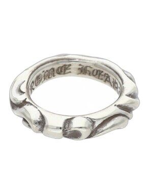 Chrome Hearts Scrl Band Scroll Silver Ring